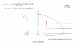 MODERN CARD Guerche of Brittany old Porches and Street Dugesclin