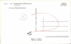 MODERN CARD Guerche of Brittany Which occurred General Leclerc Antar Garage