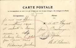 VINTAGE POSTCARD De Guichen I Send Flowers to you