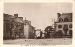 VINTAGE POSTCARD Guipry L arrived Road of Pipriac