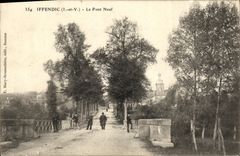 VINTAGE POSTCARD Iffendic the New Bridge