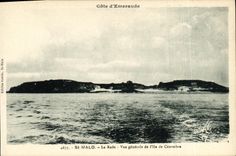 VINTAGE POSTCARD St Malo Roads View of I of Cezembre