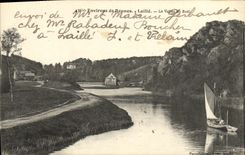 VINTAGE POSTCARD Surroundings of Rennes Laille the valley of Boel Boat