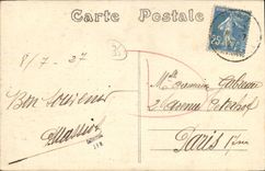 POSTAL Langon de la VENDIMIA el túnel de Corbinieres