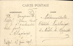VINTAGE POSTCARD Liffre L Interior of L Church