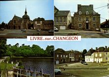 CPM Livre sur Changeon L eglise La mairie L etang de Changeon La place 