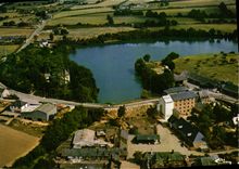 CPM Martigne Ferchaud Moulins des forges et l etang Vue aerienne