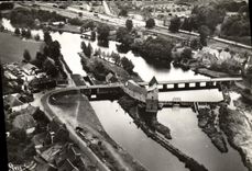 MODERN CARD Messac L Locks the Mill the Bridge and Train station Vue air