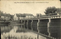 VINTAGE POSTCARD Port of Messac Guipry the large bridge on the Unpleasant one