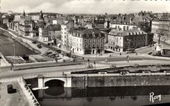 MODERN CARD Rennes Holy Quay Cyt and Place Foch Marshal