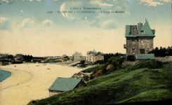 VINTAGE POSTCARD De Parame has Rotheneuf the beach of minihic