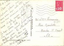 MODERN CARD Montauban Of Brittany Ribaudiere Town hall Church Cave