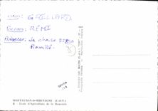 MODERN CARD Montauban of Brittany School D agriculture of the Plantation of oaks