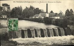 CPA Montauban de Bretagne Le Moulin et le Deversoir de Chaillou