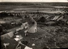 CPM Le Mont Dol Vue aerienne Le moulin et le calvaire 