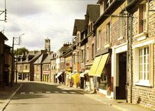 MODERN CARD Picturesque Brittany With the confluence of Meu and Garun the street St Nicolas