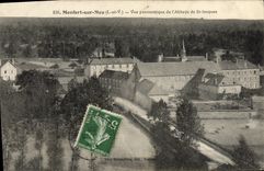 VINTAGE POSTCARD Brittany Montfort On Meu Panoramic View of L Abbey of St Jacques