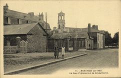 VINTAGE POSTCARD Brittany Montfort On Meu Under prefecture and Gendarmerie