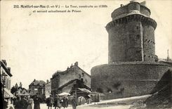VINTAGE POSTCARD Brittany Montfort On Meu the Tower Built in 1389 Prison