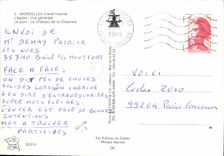 MODERN CARD Mordelles Church View the bridge the castle of Chesnaie