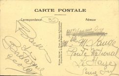 VINTAGE POSTCARD Paimpont Forging mills of Vault and Old houses at the edge of L pond