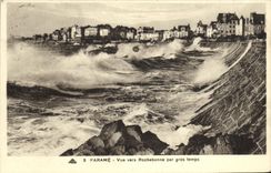 CPA Parame Vue Vers Rochebonne Par Gros Temps