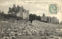 CPA Parame La Digue Apres le Raz maree du 30 octobre 1905