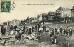 CPA Parame Les Rochers de la Hoguette et la Digue Enfants