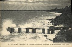CPA Parame Tempete a la Pointe de Rochebonne 