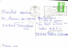 VINTAGE POSTCARD hunting is good has Pont Rean Chasseur Wild boar Dog Rabbits