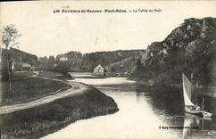 VINTAGE POSTCARD Surroundings of Rennes Rean Bridge the Valley of Boel