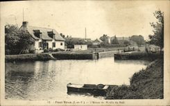 VINTAGE POSTCARD Environs of Rennes Pont Rean L locks Mill of Boel