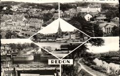 CPM Redon Vues generales Les quais La Vilaine Le canal