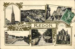 VINTAGE POSTCARD To remember of Redon