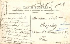 VINTAGE POSTCARD J arrives has Redon and sends the Hello Train to you