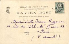 VINTAGE POSTCARD Redon Clocher insulates the Quays