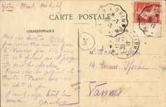 VINTAGE POSTCARD Redon New Town hall