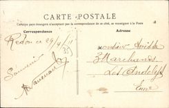 POSTAL Redon L ayuntamiento la torre y L iglesia de la VENDIMIA