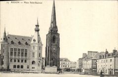 CPA Redon Place Saint Sauveur