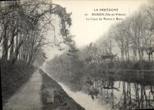 VINTAGE POSTCARD Redon the Canal of Nantes has Brest