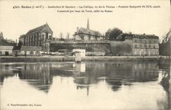 VINTAGE POSTCARD Redon Institution St Saver the College seen of Unpleasant the Old walls