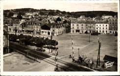 MODERN CARD Redon View on the Place of the Republic Train Crossing level