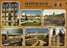 MODERN CARD Rennes Capital of the Duchy of Brittany