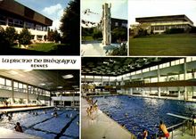 MODERN CARD the Swimming pool of Brequigny Rennes