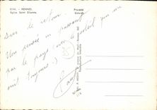 MODERN CARD Rennes Church Etienne Saint