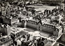 CPM Rennes Vue aerienne bis usr le Palais du Commerce la Poste