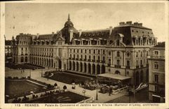 CPA Rennes Palais du Commerce et Jardins sur la Vilaine 