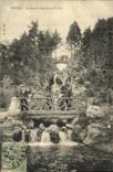 VINTAGE POSTCARD Rennes the large cascade in Thabor