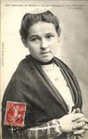 VINTAGE POSTCARD Costumes of Rennes D llle Unpleasant Jeuen girl coiffee of Catiolle