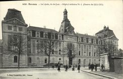 VINTAGE POSTCARD Rennes the College seen of face Military hospital number 1 Militaria